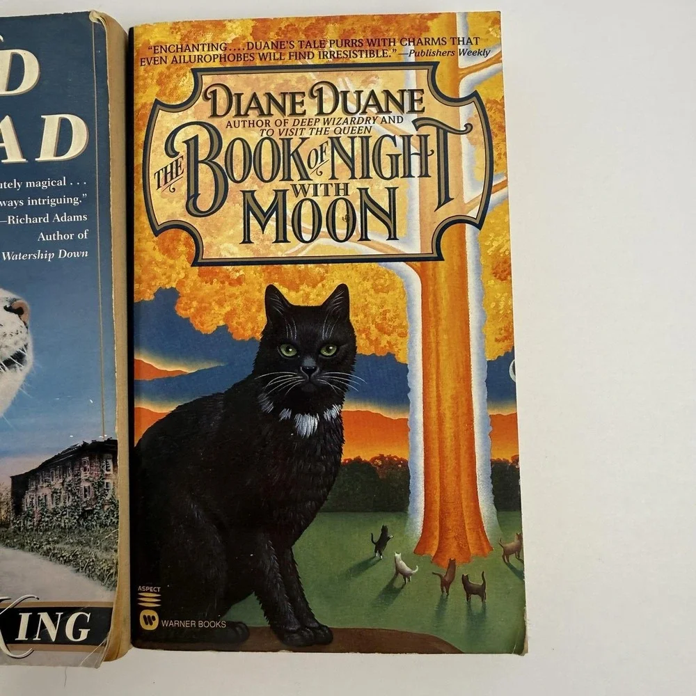 Book Of Night With Moon & The Wild Road Cat Science Fiction Diane Duane; Gabriel